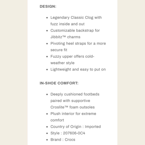 NEW Crocs Classic Fur Sure Clogs Fuzzy Uppers Lightweight Customizable Backstrap - Picture 8 of 9